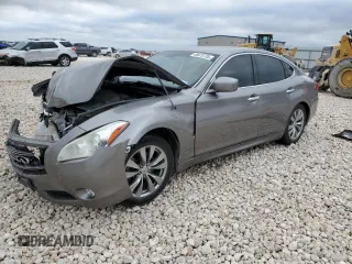 2013 Infiniti M37 with VIN JN1BY1AP0DM512605, listed as a Copart auction lot 48675735 with 129,598 mi miles and Salvage Title. Bid and sale history available at carsss.com. Image 1.