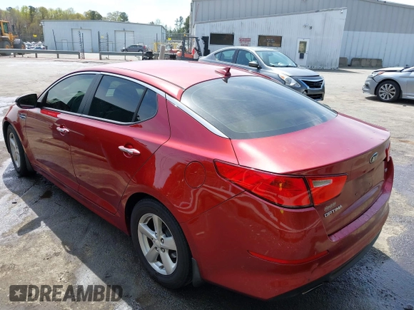 2015 Kia Optima LX with VIN 5XXGM4A79FG360266, listed as a IAAI auction lot 41925289 with 198,468 mi miles and . Bid and sale history available at DreamBid. Image 3.