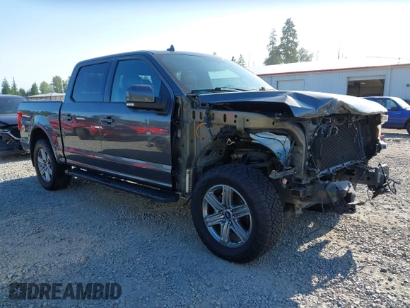 2018 Ford F-150 XL with VIN 1FTEW1E55JFC57989, listed as a IAAI auction lot 42395654 with 55,505 mi miles and . Bid and sale history available at DreamBid. Image 1.