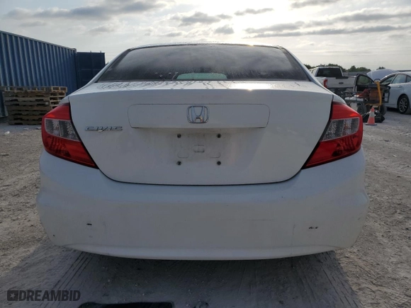 2012 Honda Civic Sdn EX-L with VIN 19XFB2F9XCE052446, listed as a Copart auction lot 49831495 with 187,107 mi miles and Non Repairable. Bid and sale history available at carsss.com. Image 6.