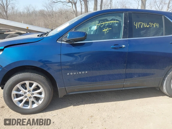 2020 Chevrolet Equinox LT with VIN 2GNAXUEVXL6222091, listed as a IAAI auction lot 41786944 with 43,610 mi miles and . Bid and sale history available at DreamBid. Image 14.