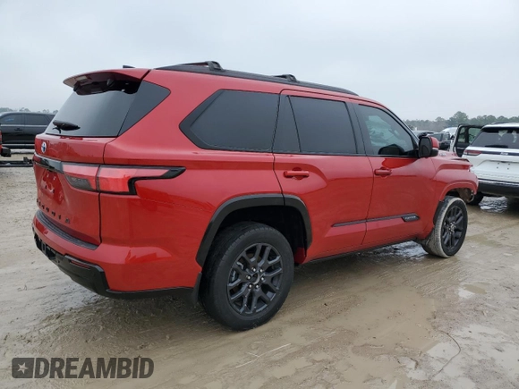 2023 Toyota Sequoia SR5 with VIN 7SVAAABA2PX013529, listed as a Copart auction lot 43209745 with 14,035 mi miles and Salvage Title. Bid and sale history available at carsss.com. Image 3.