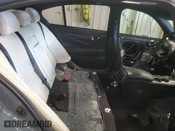 2021 Infiniti Q50 Red Sport 400 with VIN JN1FV7DR4MM880053, listed as a Copart auction lot 50121485 with 39,037 mi miles and Non repairable. Bid and sale history available at DreamBid. Image 10.