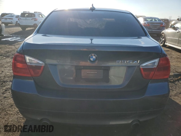 2008 BMW 3 Series 335xi with VIN WBAVD53528A010191, listed as a Copart auction lot 46000195 with 110,426 mi miles and Salvage title. Bid and sale history available at DreamBid. Image 6.