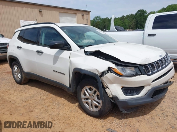2018 Jeep Compass Sport z VIN 3C4NJCAB0JT471302, wystawiony jako IAAI lot #42318825 z przebiegiem 82 328 mil mil oraz . Historia ofert i sprzedaży dostępna na DreamBid. Obrazek 1.