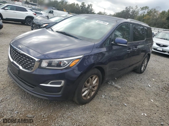2019 Kia Sedona EX with VIN KNDMB5C17K6526946, listed as a Copart auction lot 83517664 with 0 mi miles and Salvage Title. Bid and sale history available at carsss.com. Image 1.