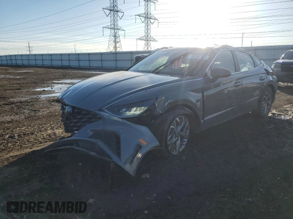 2020 Hyundai Sonata SEL z VIN 5NPEF4JAXLH035350, wystawiony jako Copart lot #49382765 z przebiegiem 80 259 mil mil oraz Szkoda całkowita • Salvage title. Historia ofert i sprzedaży dostępna na DreamBid. Obrazek 1.