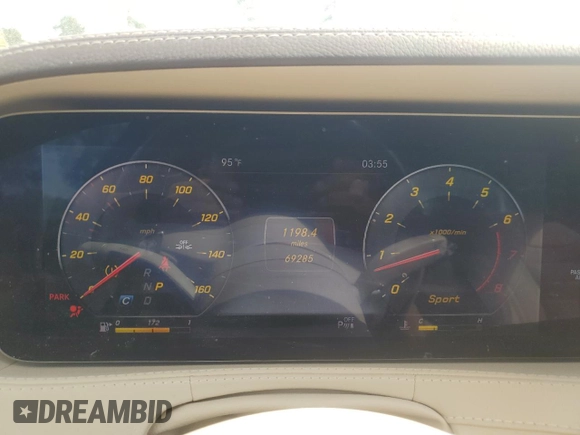 2019 Mercedes-Benz S 450 with VIN WDDUG6EBXKA425142, listed as a Copart auction lot 53350515 with 69,285 mi miles and Salvage Title. Bid and sale history available at DreamBid. Image 9.