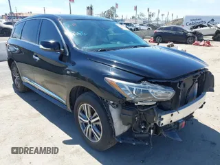 2020 Infiniti QX60 LUXE with VIN 5N1DL0MM5LC522224, listed as a IAAI auction lot 42013198 with 85,789 mi miles. Bid and sale history available at carsss.com. Image 1.