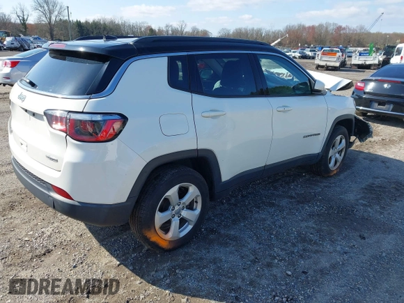 2018 Jeep Compass Latitude z VIN 3C4NJDBB9JT436746, wystawiony jako IAAI lot #41857850 z przebiegiem 126 610 mil mil oraz . Historia ofert i sprzedaży dostępna na DreamBid. Obrazek 4.