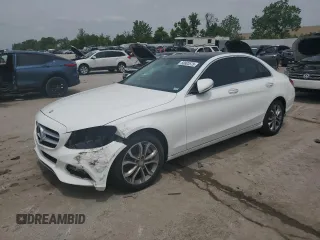 2015 Mercedes-Benz C 300 Luxury with VIN 55SWF4KB2FU093109, listed as a Copart auction lot 56883575 with 117,687 mi miles and Salvage title. Bid and sale history available at DreamBid. Image 1.