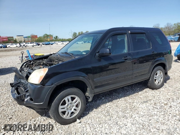2003 Honda CR-V EX with VIN SHSRD78873U145453, listed as a Copart auction lot 54498455 with 196,176 mi miles and Salvage Title. Bid and sale history available at carsss.com. Image 1.