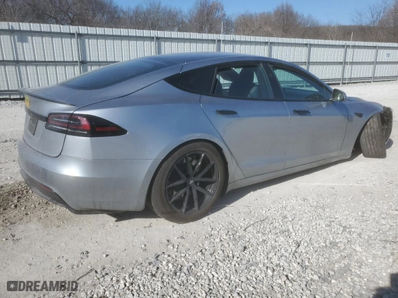 2024 Tesla Model S with VIN 5YJSA1E56RF541102, listed as a Copart auction lot 42584275 with 0 mi miles and Salvage Title. Bid and sale history available at carsss.com. Image 3.