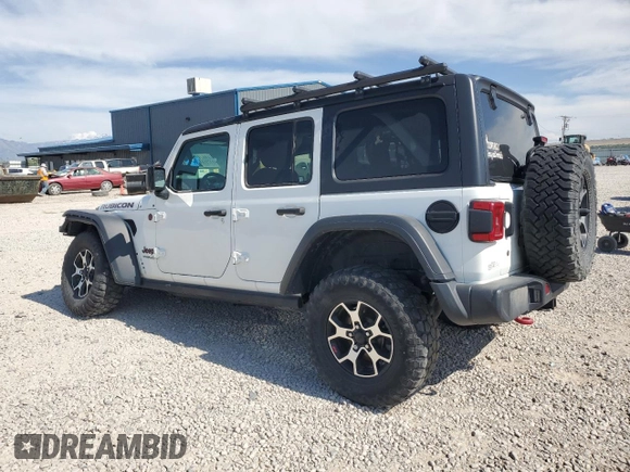 2020 Jeep Wrangler Unlimited Rubicon z VIN 1C4HJXFG8LW270561, wystawiony jako Copart lot #59327255 z przebiegiem Nie podano mil oraz Szkoda całkowita • Salvage title. Historia ofert i sprzedaży dostępna na DreamBid. Obrazek 2.