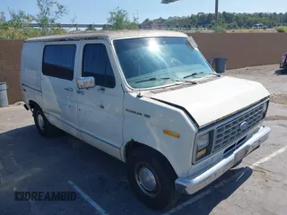 1990 Ford Econoline Cargo with VIN 1FTDE14N9LHB20531, listed as a IAAI auction lot 42742341 with 46,719 mi miles and . Bid and sale history available at DreamBid. Image 1.
