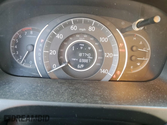 2015 Honda CR-V LX with VIN 5J6RM3H31FL015443, listed as a Copart auction lot 48938275 with 187,740 mi miles and Salvage Title. Bid and sale history available at carsss.com. Image 9.