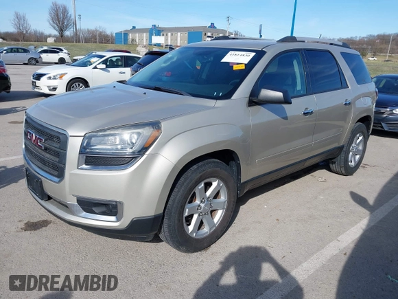 2015 GMC Acadia SLE with VIN 1GKKRPKD0FJ271770, listed as a IAAI auction lot 41814830 with 107,734 mi miles. Bid and sale history available at carsss.com. Image 2.