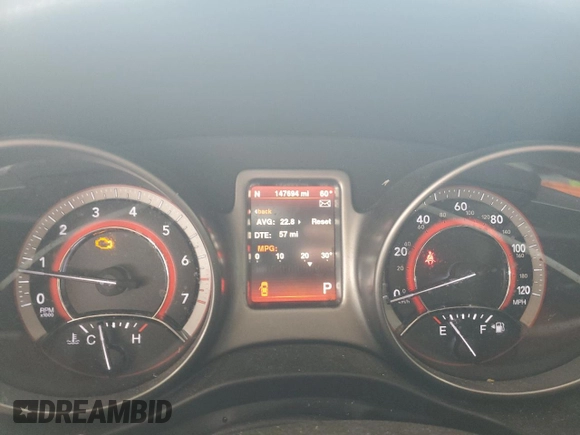 2015 Dodge Journey Crossroad with VIN 3C4PDCGB0FT713892, listed as a Copart auction lot 51682815 with 147,694 mi miles and Salvage title. Bid and sale history available at DreamBid. Image 9.