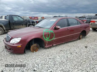 2004 Mercedes-Benz S 500 with VIN WDBNG84J94A421961, listed as a Copart auction lot 53140555 with Not Provided miles and Salvage Title. Bid and sale history available at DreamBid. Image 1.