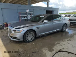 2021 Genesis G90 Premium z VIN KMTF34PA2MU090131, wystawiony jako Copart lot #56582845 z przebiegiem 44 534 mil mil oraz Nie do naprawy. Historia ofert i sprzedaży dostępna na DreamBid. Obrazek 1.