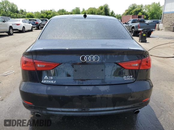 2015 Audi A3 Premium with VIN WAUBFGFF9F1086999, listed as a Copart auction lot 58563315 with 128,898 mi miles and Salvage title. Bid and sale history available at DreamBid. Image 6.