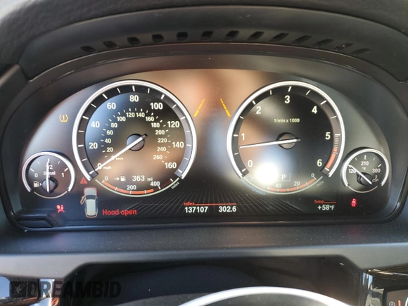 2014 BMW X5 xDrive35d with VIN 5UXKS4C52E0J95994, listed as a Copart auction lot 85813704 with 137,107 mi miles and Salvage Title. Bid and sale history available at carsss.com. Image 9.