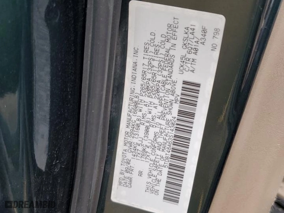 2003 Toyota Sequoia Limited with VIN 5TDBT48A63S143024, listed as a Copart auction lot 51179135 with 200,605 mi miles and Salvage Title. Bid and sale history available at carsss.com. Image 12.