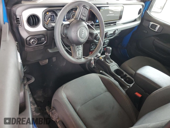 2024 Jeep Wrangler Sport S with VIN 1C4PJXAN8RW169420, listed as a Copart auction lot 62593945 with 5,164 mi miles and Salvage title. Bid and sale history available at DreamBid. Image 8.