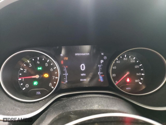 2018 Jeep Compass Latitude with VIN 3C4NJCBB0JT376706, listed as a Copart auction lot 45966665 with 66,489 mi miles and Salvage Title. Bid and sale history available at carsss.com. Image 9.