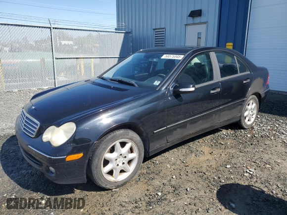 2005 Mercedes-Benz C 230 Kompressor with VIN WDBRF40J95F676990, listed as a Copart auction lot 58575345 with 211,230 mi miles and Clean title. Bid and sale history available at DreamBid. Image 1.