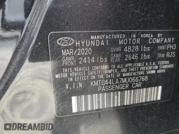 2021 Genesis G70 2.0T z VIN KMTG44LA7MU066768, wystawiony jako Copart lot #79995804 z przebiegiem 19 460 mil mil oraz Nie do naprawy • Non repairable. Historia ofert i sprzedaży dostępna na DreamBid. Obrazek 14.