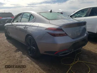 2023 Genesis G70 3.3T with VIN KMTG54TE7PU128609, listed as a Copart auction lot 53644364 with 5,843 mi miles and Salvage title. Bid and sale history available at DreamBid. Image 2.