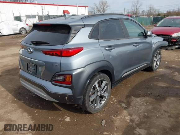 2020 Hyundai Kona Limited with VIN KM8K33A53LU398258, listed as a IAAI auction lot 41823907 with 65,915 mi miles. Bid and sale history available at carsss.com. Image 4.