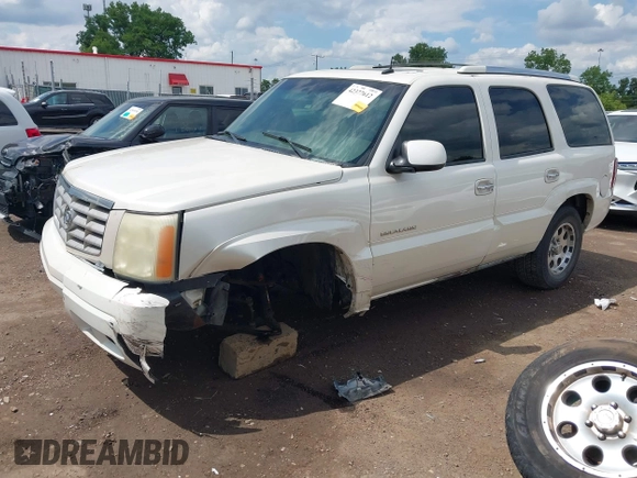 2003 Cadillac Escalade z VIN 1GYEK63N43R166347, wystawiony jako IAAI lot #42377612 z przebiegiem 255 892 mil mil oraz . Historia ofert i sprzedaży dostępna na DreamBid. Obrazek 2.
