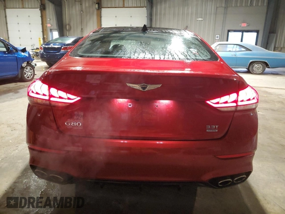 2019 Genesis G80 Sport with VIN KMHGN4JB8KU290051, listed as a Copart auction lot 75885264 with 42,625 mi miles and Salvage Title. Bid and sale history available at DreamBid. Image 6.