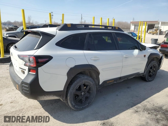 2023 Subaru Outback Wilderness with VIN 4S4BTGUDXP3111827, listed as a Copart auction lot 48702075 with 52,628 mi miles and Salvage title. Bid and sale history available at DreamBid. Image 3.