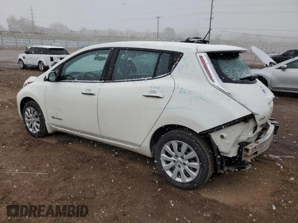 2017 Nissan LEAF S with VIN 1N4BZ0CP0HC301858, listed as a Copart auction lot 52123115 with 46,148 mi miles and Salvage Title. Bid and sale history available at carsss.com. Image 2.