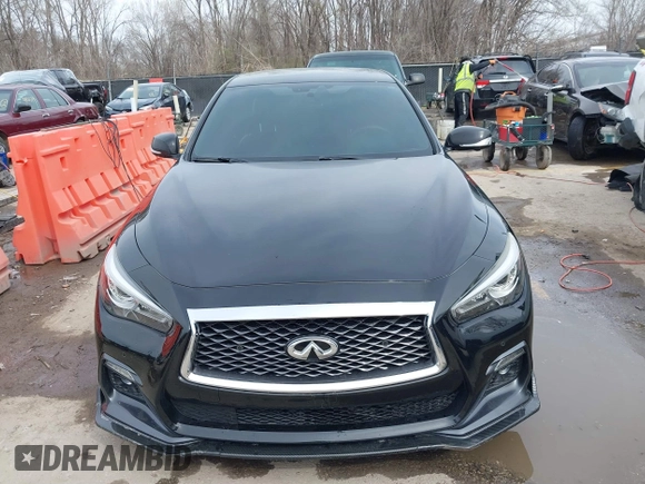 2018 Infiniti Q50 RED SPORT 400 with VIN JN1FV7AR7JM481279, listed as a IAAI auction lot 41850295 with 75,807 mi miles. Bid and sale history available at carsss.com. Image 13.