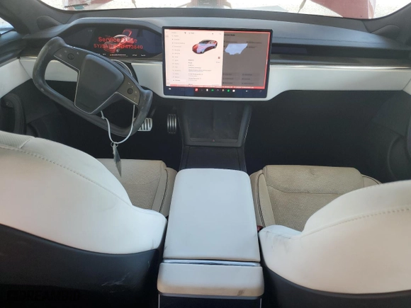 2022 Tesla Model S Plaid with VIN 5YJSA1E64NF473840, listed as a Copart auction lot 67347174 with 52,657 mi miles and Non Repairable. Bid and sale history available at carsss.com. Image 8.