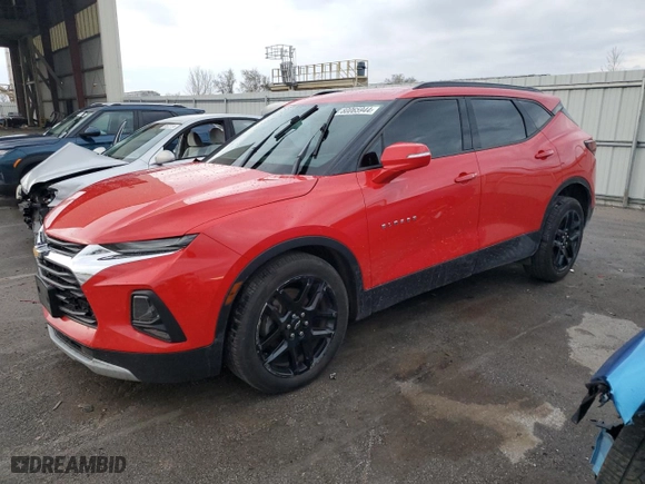 2019 Chevrolet Blazer with VIN 3GNKBHRS8KS704360, listed as a Copart auction lot 80065944 with 120,850 mi miles and Salvage Title. Bid and sale history available at carsss.com. Image 1.