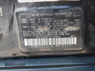 2010 Subaru Outback Limited Power Moon с VIN 4S4BRBLCXA3369069, выставлен на аукционе IAAI как лот 40290723 с пробегом 231 597 миль миль и . История ставок и продаж доступна на DreamBid. Изображение 9.