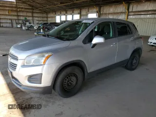 2015 Chevrolet Trax LS with VIN KL7CJKSB4FB256897, listed as a Copart auction lot 54090835 with 117,981 mi miles and Clean Title. Bid and sale history available at carsss.com. Image 1.