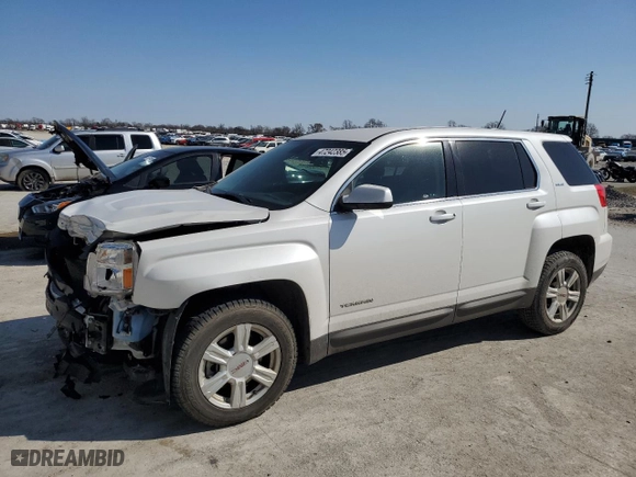 2016 GMC Terrain SLE with VIN 2GKALMEK0G6200203, listed as a Copart auction lot 47242385 with 55,685 mi miles and Salvage Title. Bid and sale history available at carsss.com. Image 1.