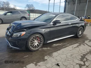 2017 Mercedes-Benz C 63 S AMG with VIN WDDWJ8HB9HF458856, listed as a Copart auction lot 50197615 with 48,293 mi miles and Salvage Title. Bid and sale history available at carsss.com. Image 1.
