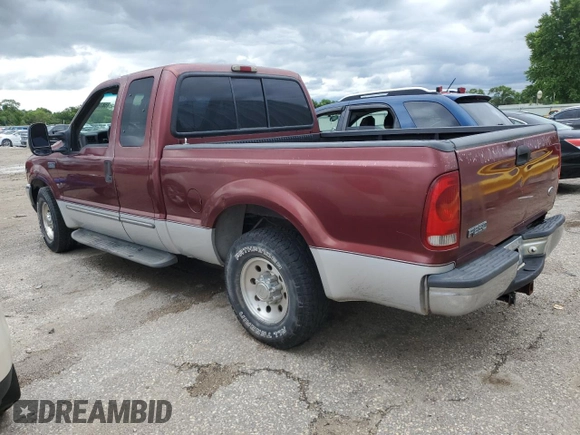 2000 Ford F-250 XL with VIN 1FTNX20S7YED38282, listed as a Copart auction lot 58748425 with 211,080 mi miles and Salvage title. Bid and sale history available at DreamBid. Image 2.