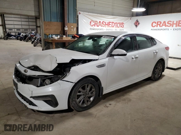 2019 Kia Optima LX with VIN 5XXGT4L33KG324791, listed as a Copart auction lot 86151584 with 115,990 mi miles and Salvage Title. Bid and sale history available at carsss.com. Image 1.