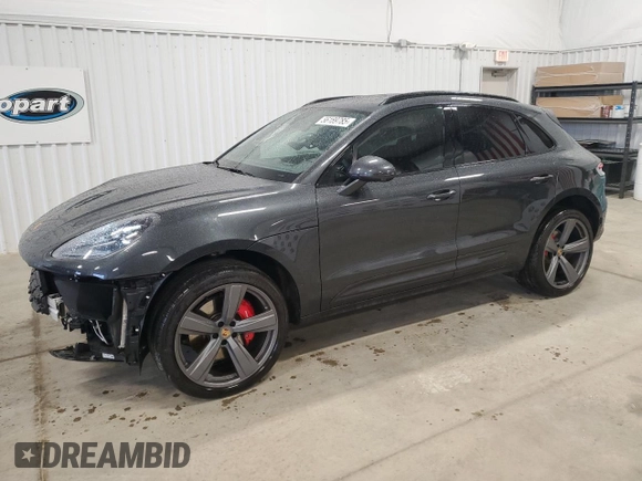 2023 Porsche Macan S z VIN WP1AG2A58PLB41864, wystawiony jako Copart lot #56189785 z przebiegiem 7112 mil mil oraz Szkody całkowita. Historia ofert i sprzedaży dostępna na DreamBid. Obrazek 1.
