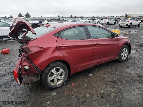 2014 Hyundai Elantra Limited with VIN 5NPDH4AE0EH528109, listed as a Copart auction lot 43054255 with 128,305 mi miles and Salvage Title. Bid and sale history available at carsss.com. Image 3.