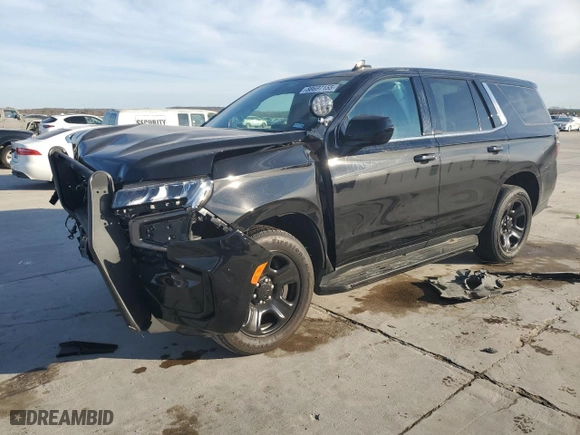 2022 Chevrolet Tahoe Commercial with VIN 1GNSCLED0NR143392, listed as a Copart auction lot 88697155 with 23,058 mi miles and Salvage Title. Bid and sale history available at carsss.com. Image 1.