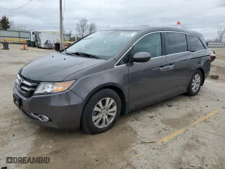 2015 Honda Odyssey EX-L with VIN 5FNRL5H66FB022583, listed as a Copart auction lot 50050235 with 165,757 mi miles and Salvage Title. Bid and sale history available at carsss.com. Image 1.